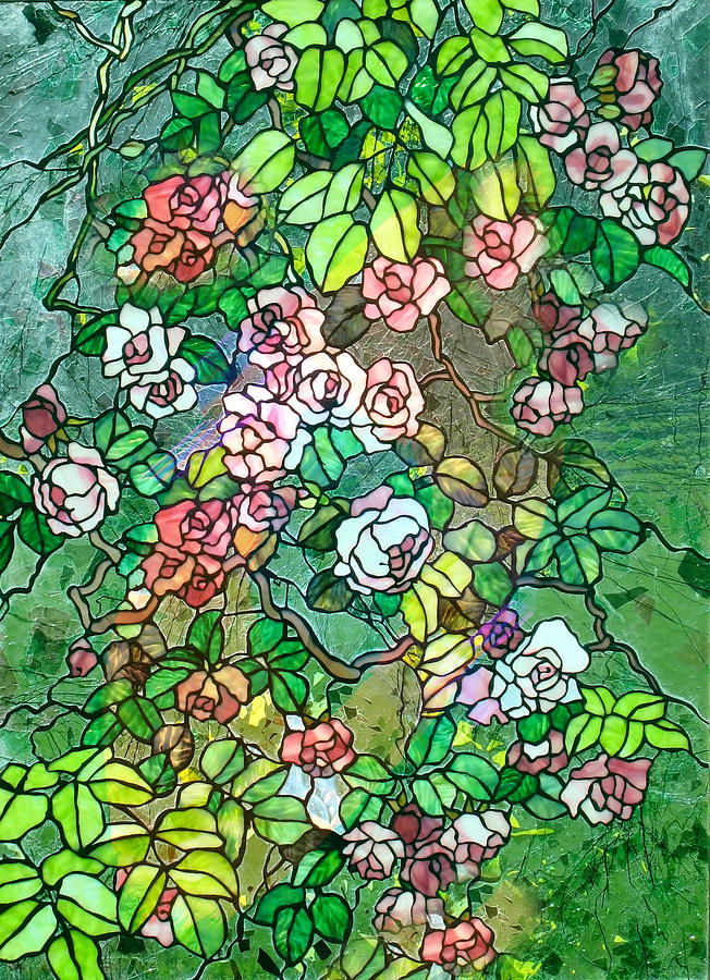 Colored Rose Garden Digital Art