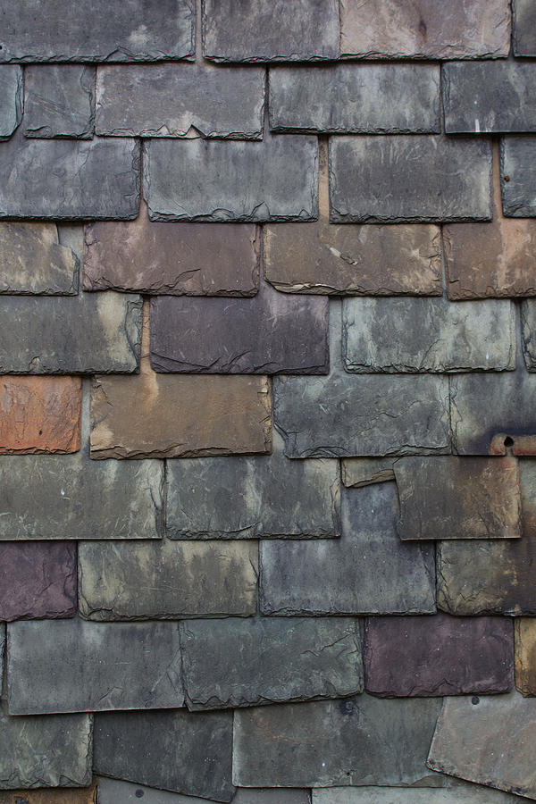 Colored slate shinges Photograph by Vance Bell