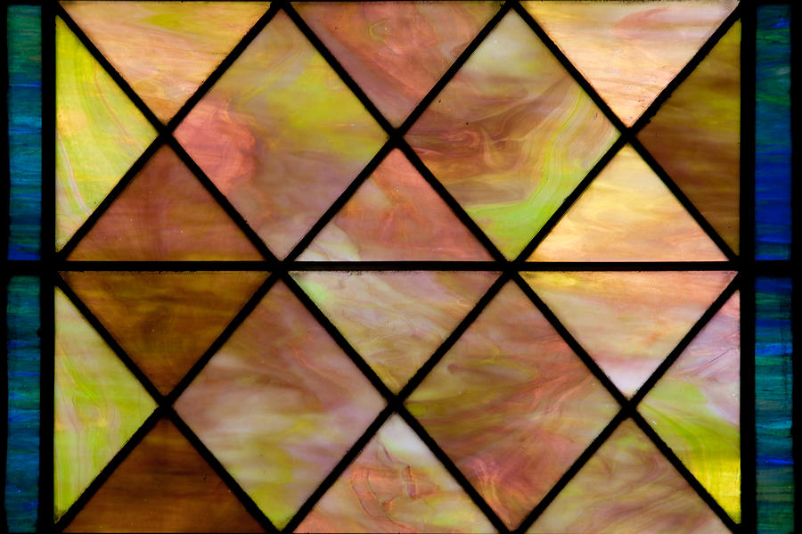 Colored stained glass panel Photograph by Steven Heap