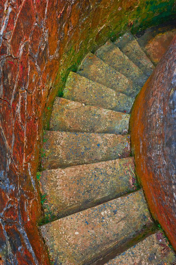 Stairway To Heaven Photograph - Colored stairs by Chelsea Stockton