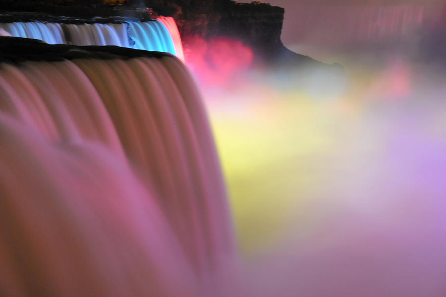 Landscape Photograph - Colored Waterfall by Paul Van Baardwijk