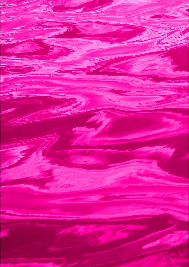 Colored Wave Maroon Panel One Digital Art by Stephen Jorgensen