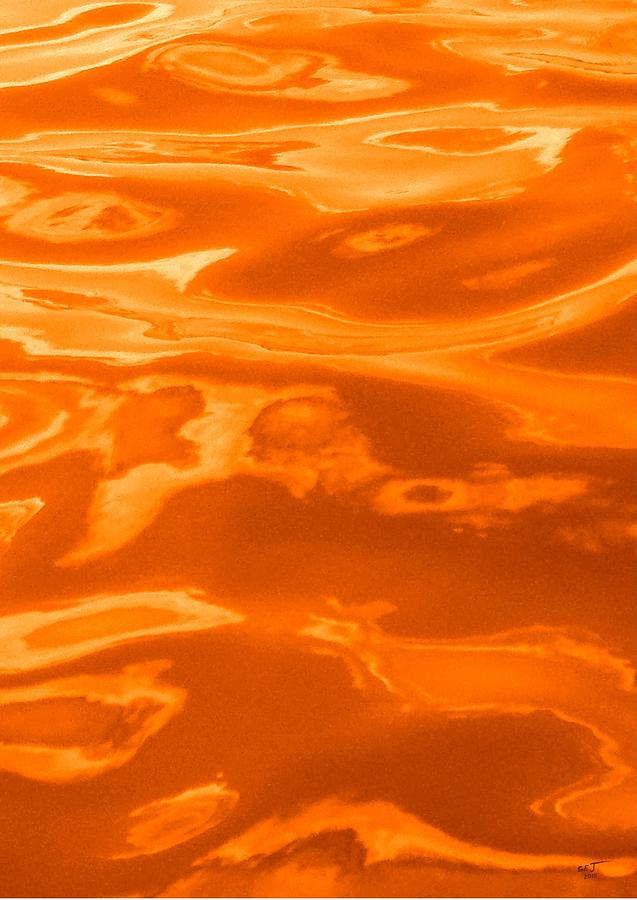 Colored Wave Orange Panel Three Photograph by Stephen Jorgensen