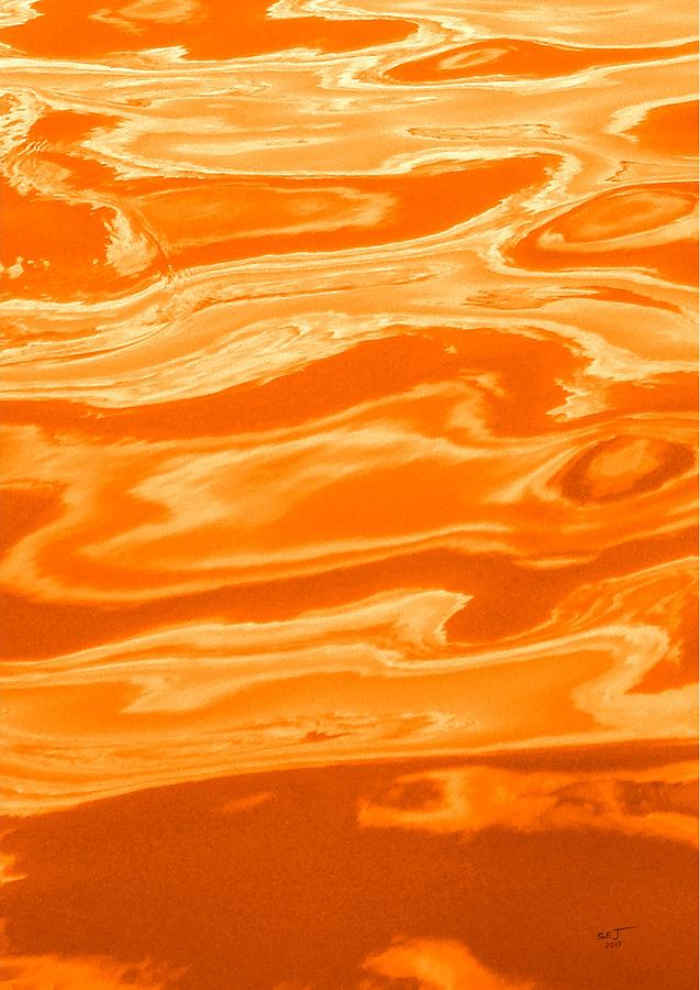 Colored Wave Orange Panel Two Photograph by Stephen Jorgensen