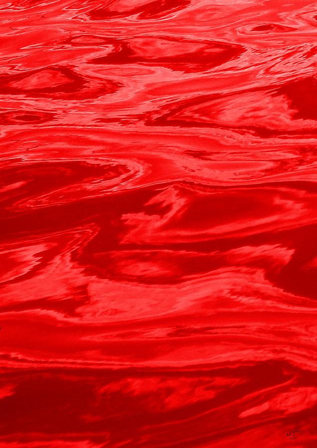 Colored Wave Red Panel One Photograph by Stephen Jorgensen
