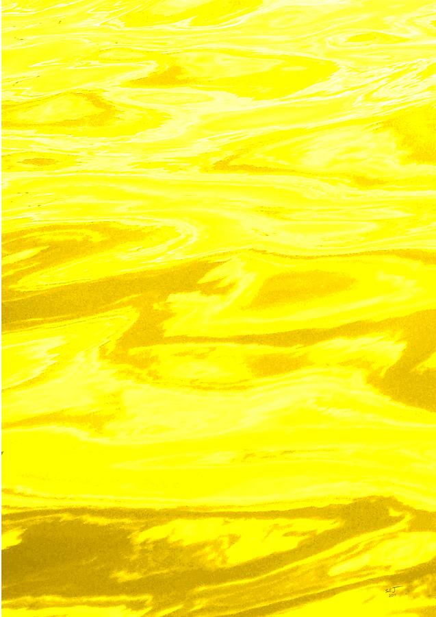 Colored Wave Yellow Panel One Photograph by Stephen Jorgensen