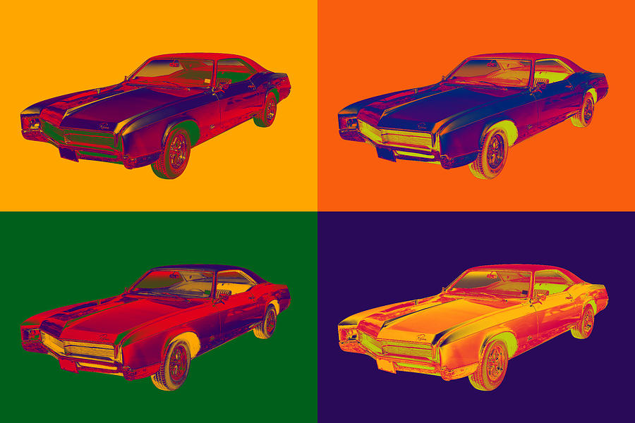 Colorful 1967 Buick Riviera Pop Art Photograph by Keith Webber Jr