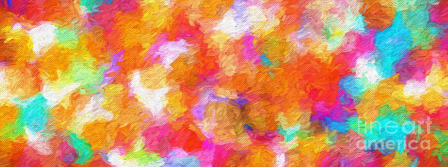 Colorful Abstract 101 Panorama Digital Art by Andee Design