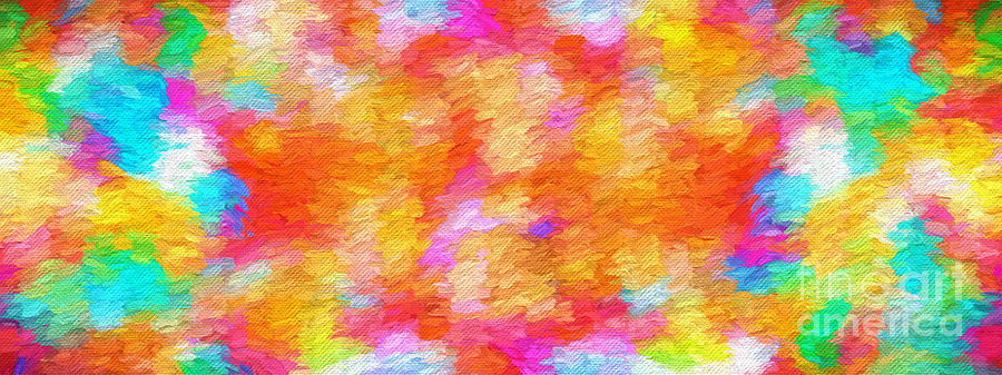 Colorful Abstract 102 Panorama Digital Art by Andee Design