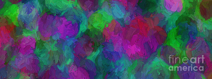 Colorful Abstract 106 Panorama Digital Art by Andee Design