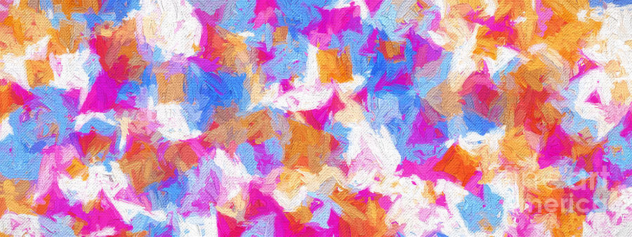 Colorful Abstract 120 Panorama Digital Art by Andee Design