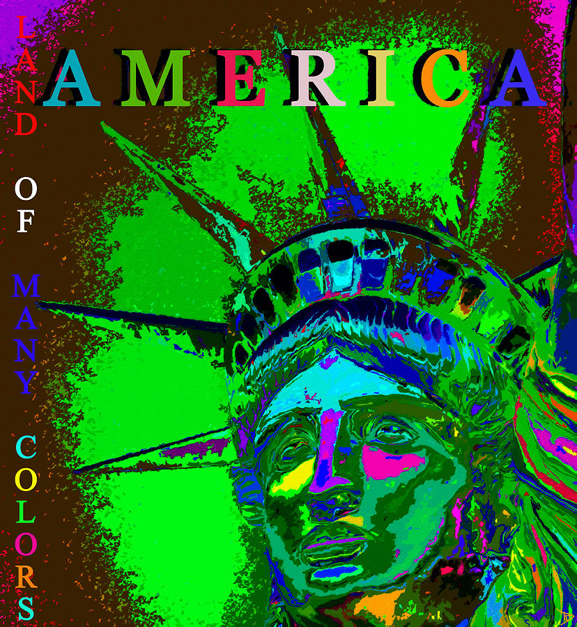 Colorful America Painting by David Lee Thompson