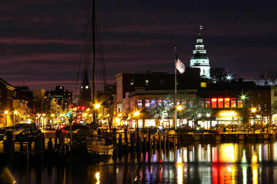 Sunset Photograph - Colorful Annapolis Evening by Jennifer Casey