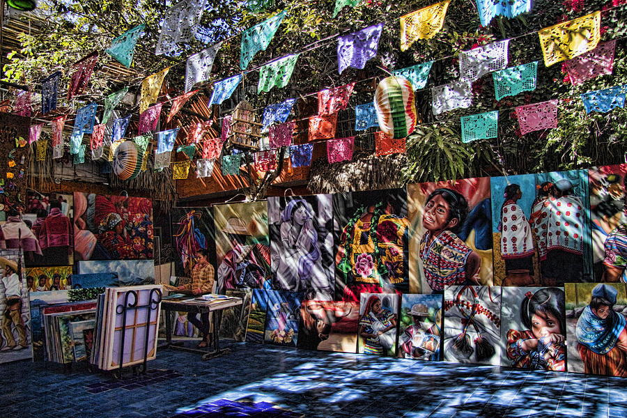San Jose Del Cabo Photograph - Colorful Art Store in Mexico by David Smith