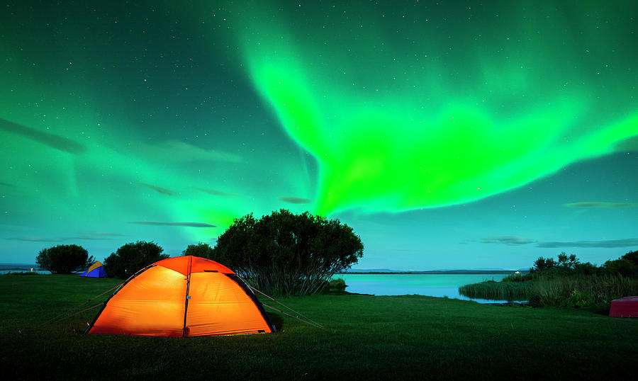 Colorful Aurora Boreal In Green And Photograph by Subtik