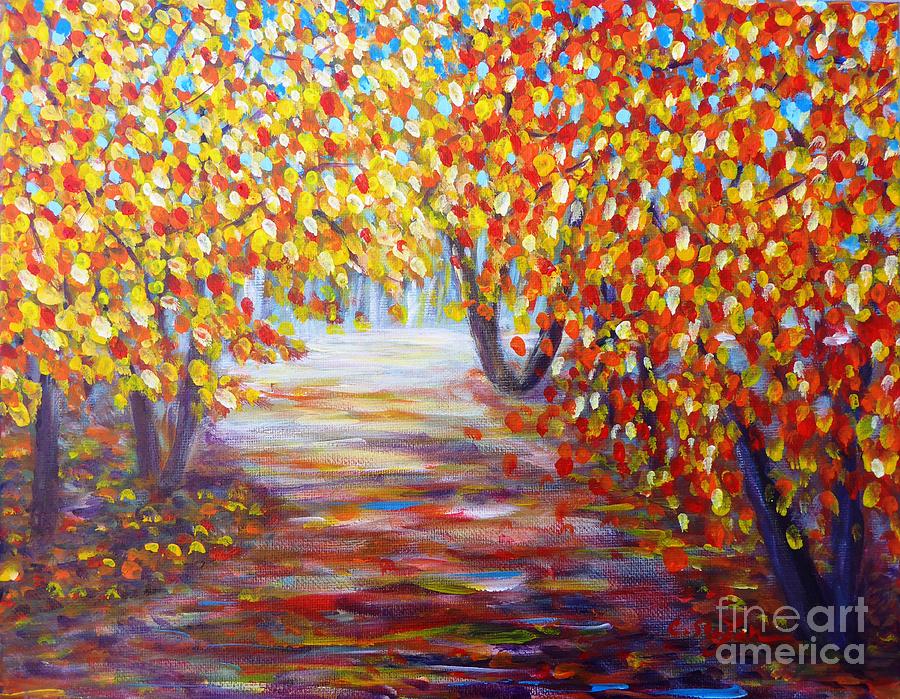 Colorful Autumn Painting by Cristina Stefan