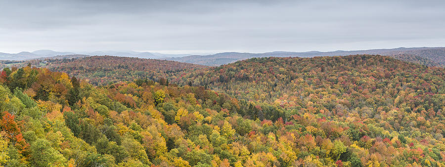 Nichols Pond Cabot Vermont Autumn Panorama Photograph