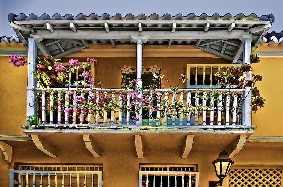 Flower Balcony Photograph by Maria Coulson