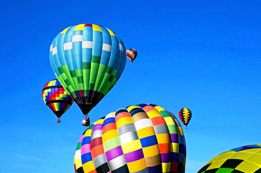 Hot Air Balloons Photograph - Colorful Balloons by Cheryl Cencich