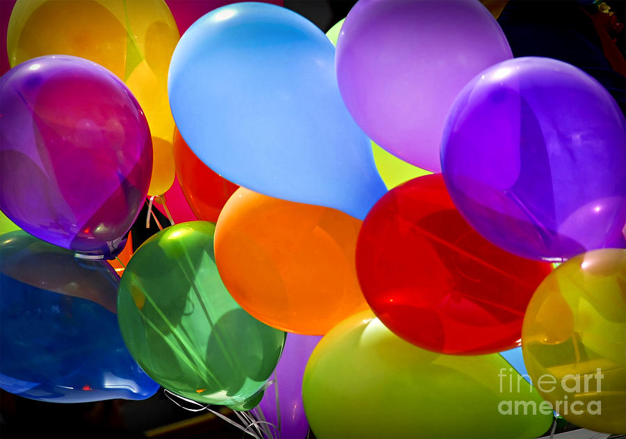 Balloons Photograph - Colorful balloons 2 by Elena Elisseeva