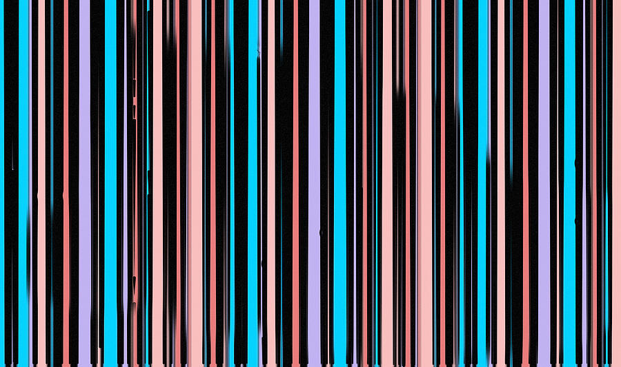 Colorful Barcode Painting by MotionAge Designs