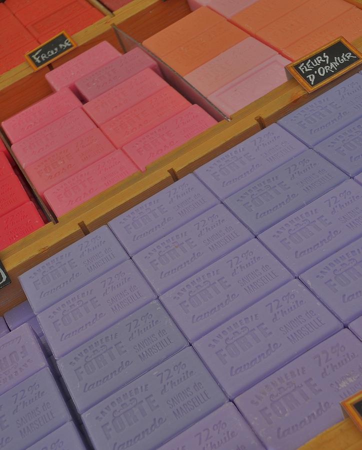 Colorful Bars Soap on Market in Provence Photograph by Dany Lison