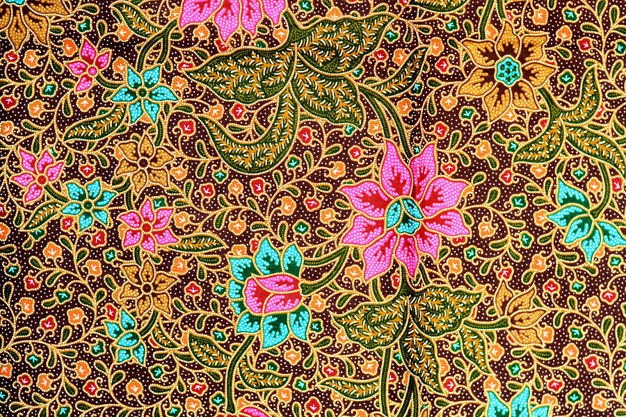 Colorful Batik Cloth Fabric Background Tapestry - Textile by Prakasit ...