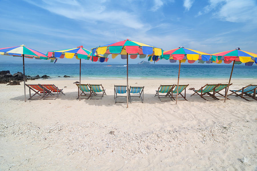 Colorful Beach Chairs In Summer On Photograph by R9 ronaldo