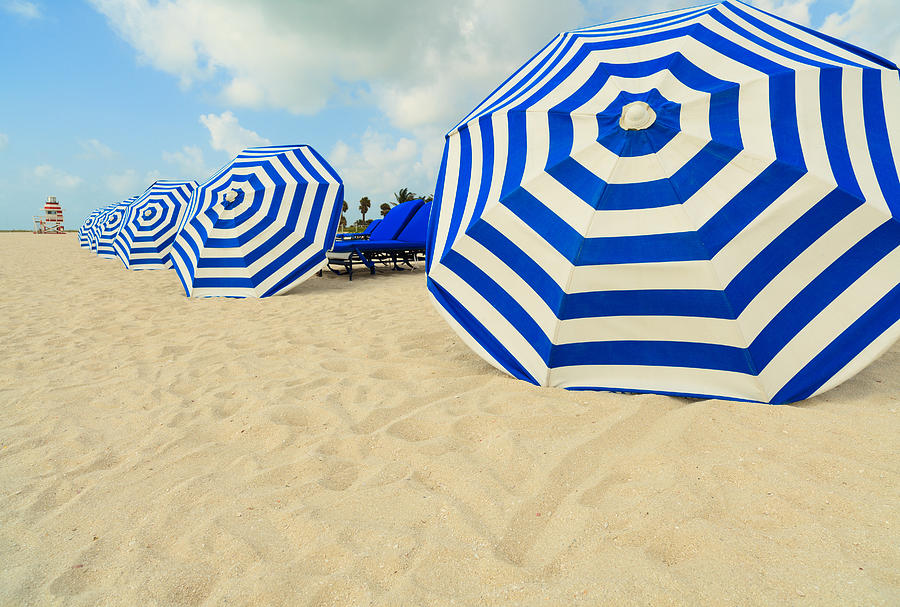 Colorful Beach Umbrellas Photograph by Raul Rodriguez
