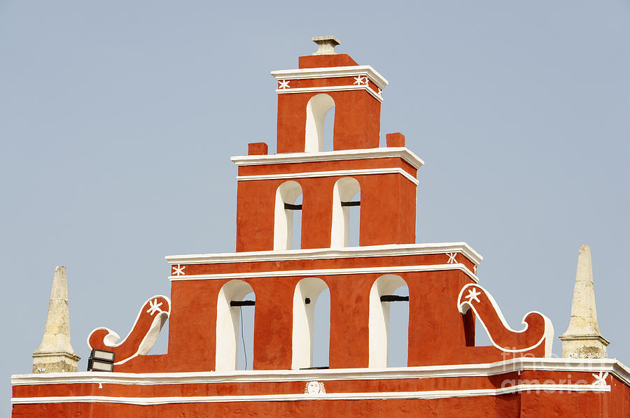 Colorful Belfry Merida Mexico Photograph by John  Mitchell