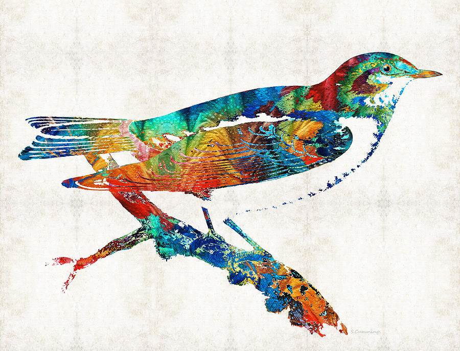 Bird Painting - Colorful Bird Art - Sweet Song - By Sharon Cummings by Sharon Cummings