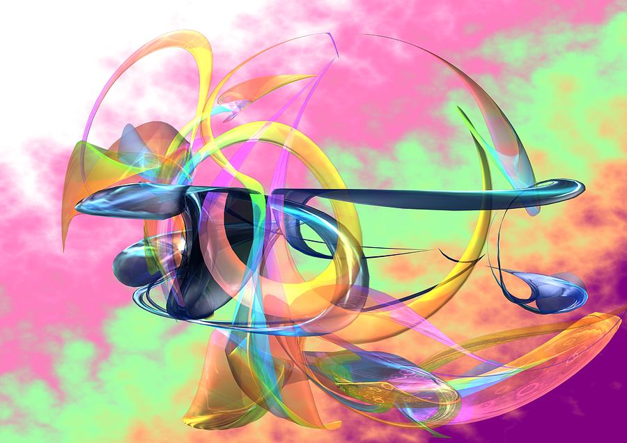 Colorful Bird-Of Paradise Digital Art by Louis Ferreira