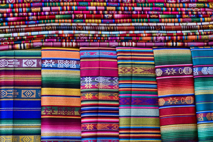 Colorful Blankets Santa Fe Photograph by Carol Leigh
