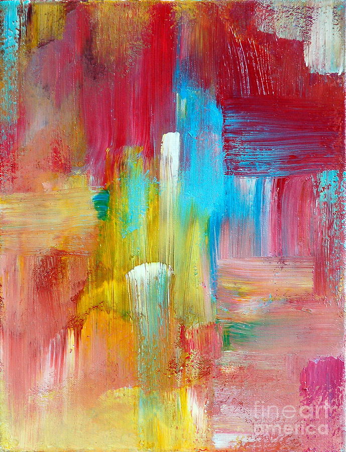 Abstract Painting - Colorful Bliss by Teresa Wegrzyn