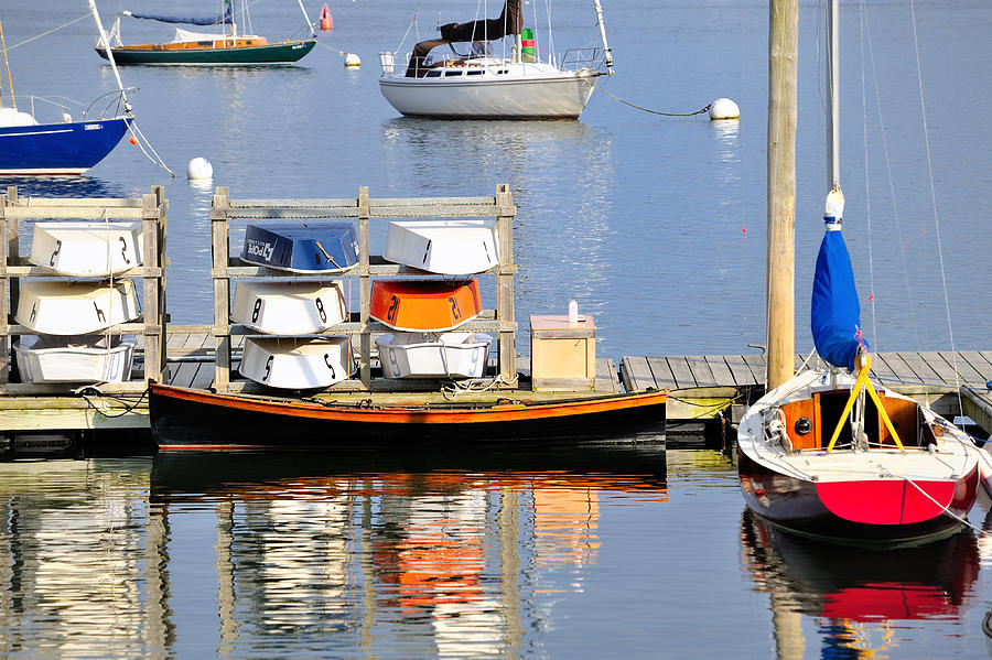Colorful boats Rockland Maine Photograph by Marianne Campolongo