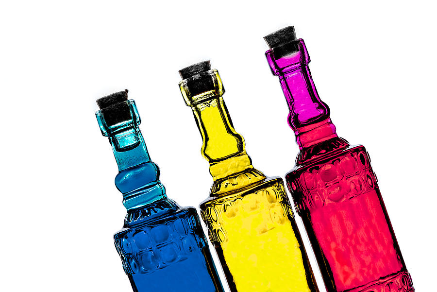 Colorful Bottles  Photograph by Peter Lakomy