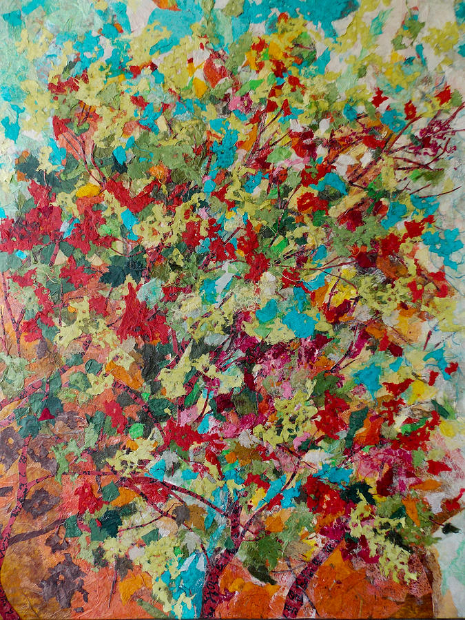 Colorful Branch Collage Mixed Media by Kat Ebert - Fine Art America