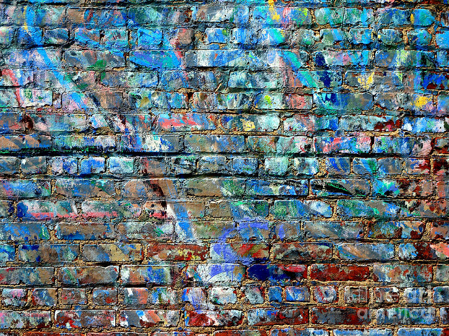 Brick Photograph - Colorful Bricks by Robert Riordan