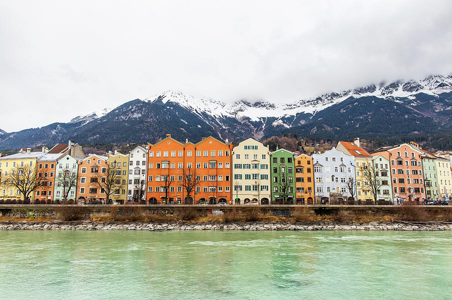 Colorful Buildings Along The Inn River Photograph by Merten Snijders