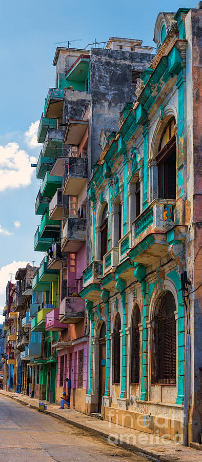 Colorful buildings in Havana Photograph by Les Palenik