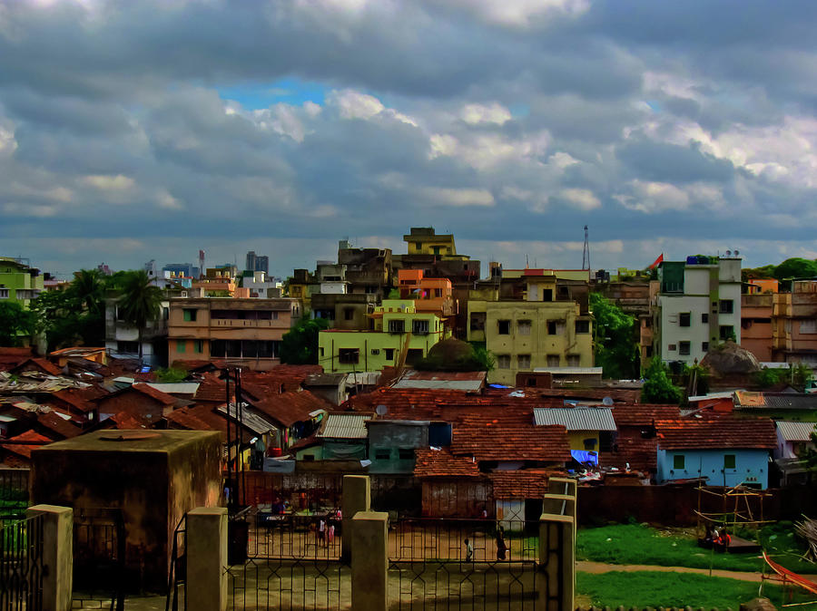 Colorful Buildings With Monsoon Clouds Photograph by Amlan Mathur