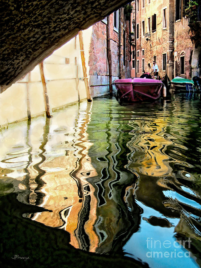 Colorful Canal in Venice Photograph by Jennie Breeze