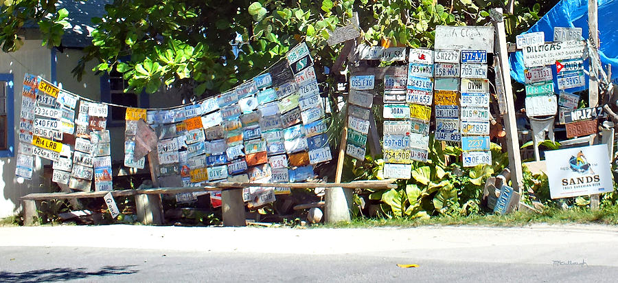 Colorful Car Tags on Harbour Island Photograph by Duane McCullough