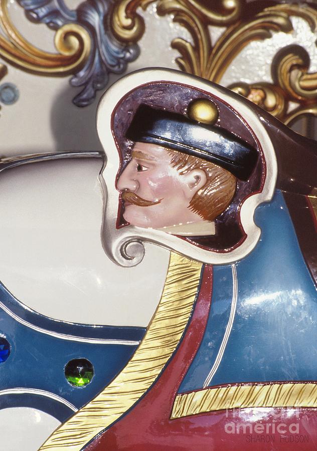 colorful carnival art - Carousel Captain Photograph by Sharon Hudson