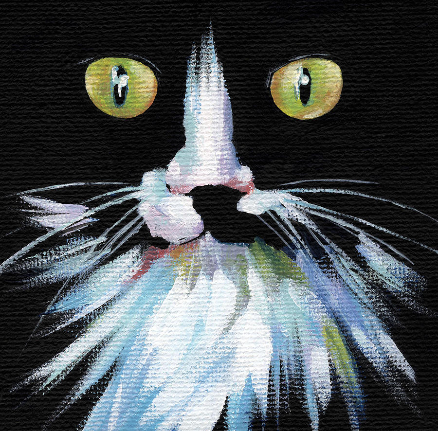 Colorful Cat Painting by Natasha Denger