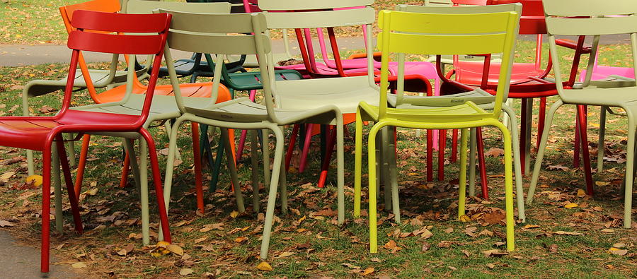 Colorful Chairs In Harvard Yard Photograph By Ellen Ryan