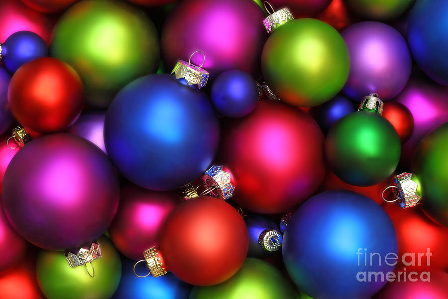 Colorful Christmas Ornaments Photograph by Pattie Calfy