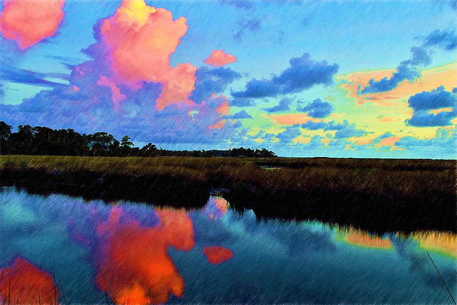 Colorful Cloud Reflections Photograph by Richard Zentner