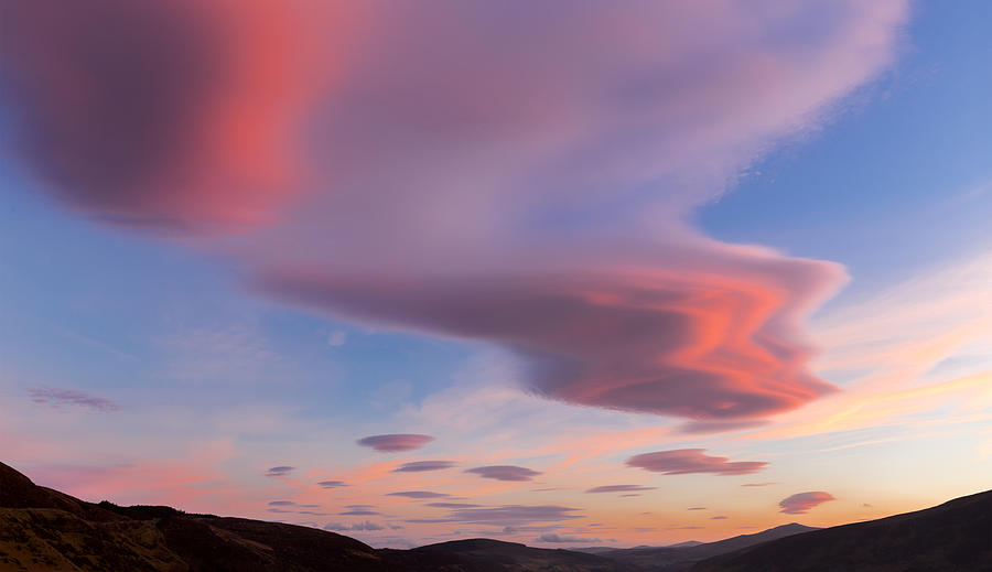 Colorful clouds over Wicklow Mountains Photograph by Semmick Photo