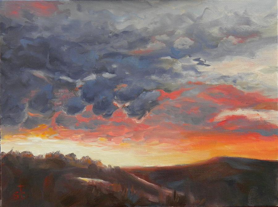 Colorful Clouds Painting by Sharon Casavant